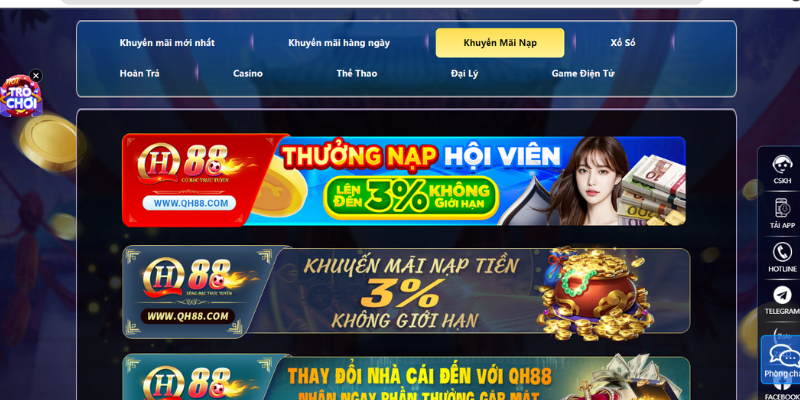 Theo dõi các chương trình khuyến mãi và ưu đãi liên quan đến việc nạp tiền
